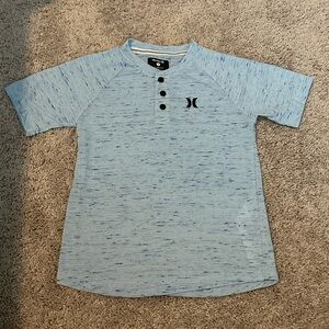 Hurley Blue Speckled Henley Shirt